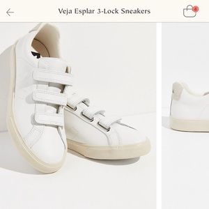 White Veja low top sneakers.